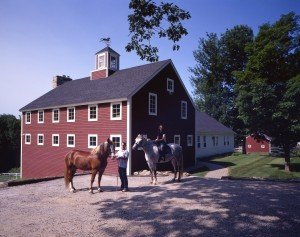 Yankee Barn Addition This post and beam addition to an 18th Century cape is completed by a perfect cupola.