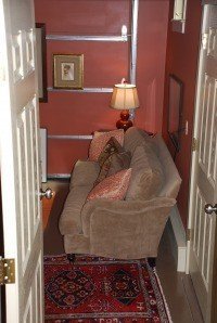 The entrance to our newly converted space looking from our entrance hallway.