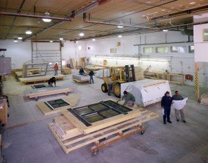 The Yankee Barn wall panel shop.