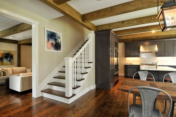 Cottage Stairway to the Second Level. Barn House