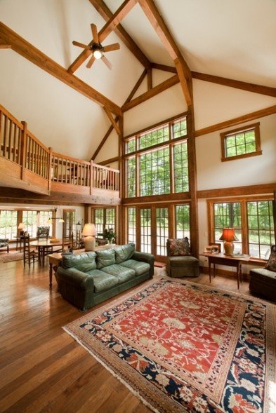 Great Room of Lake Charlevoix Yankee arn barn homes