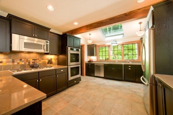 Post and Beam Kitchen by YBH barn homes