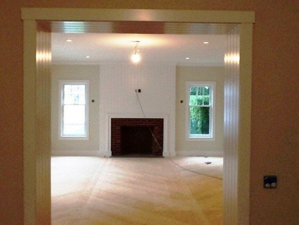 Yankee Barn Homes Shingle Style Living Room barn home