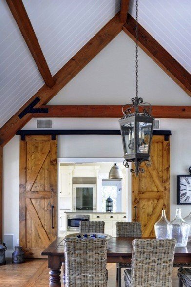 Hamptons Farmhouse Dining Room Yankee Barn Homes barn home