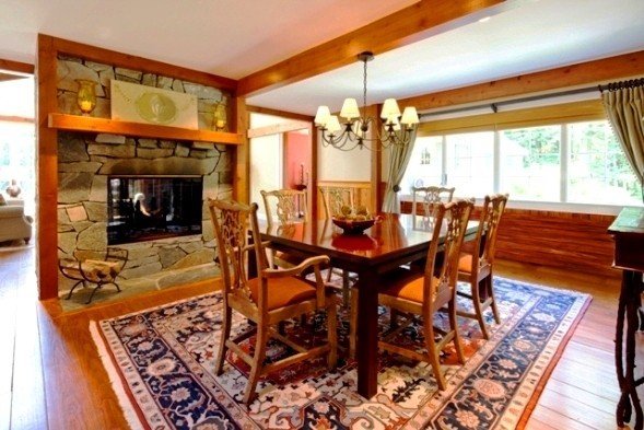 Post and Beam Dining Room barn home