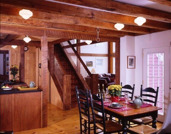 Rustic Dining Room Yankee Barn Homes barn home