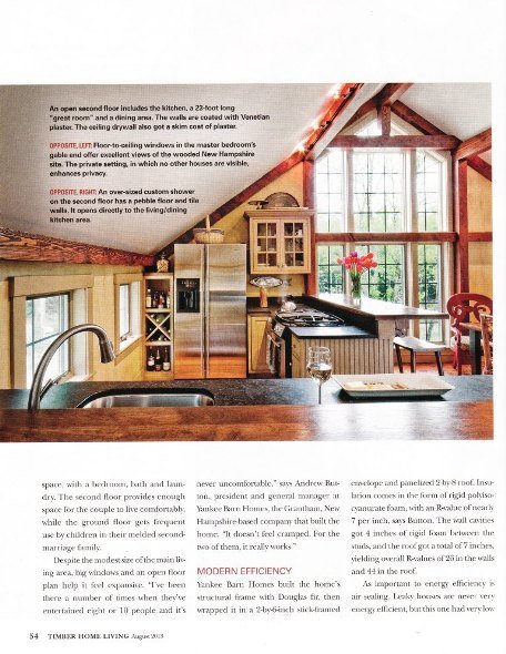 The Bennington Post and Beam Kitchen barn homes