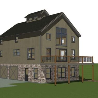 Boulder Meaddows Barn House Plans Right Elevation