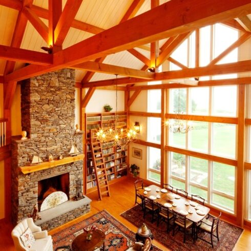 King Post Truss Great Room Frame