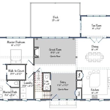 The Cabot Level One Floor Plan
