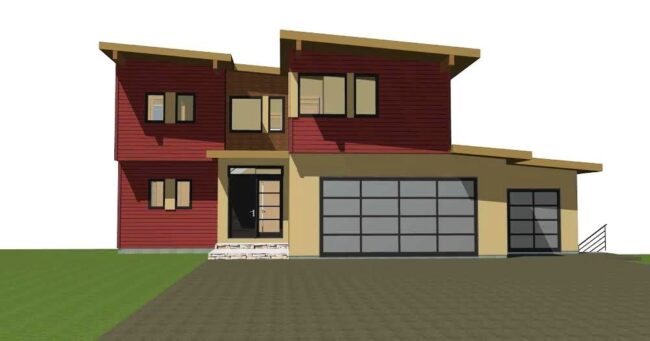 Mid Century Modern Inspired post and Beam
