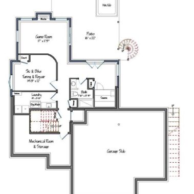 Mad River Modern Lower Level Floor Plan
