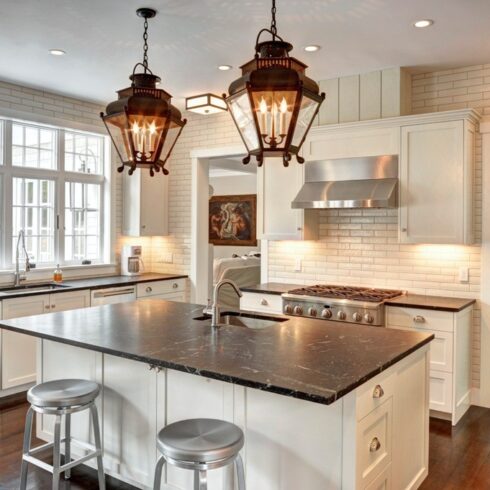 Cove Hollow Center Island Kitchen