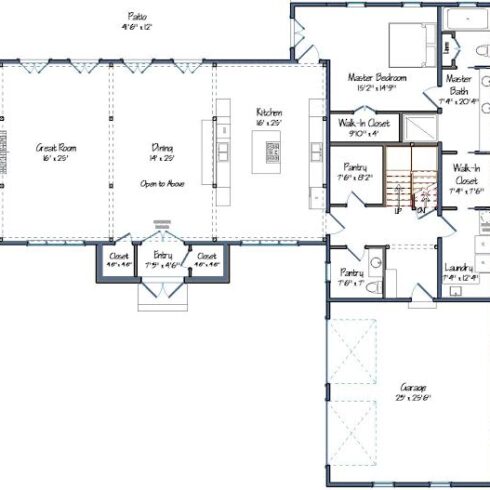Hunt Valley Barn House Plans Level One