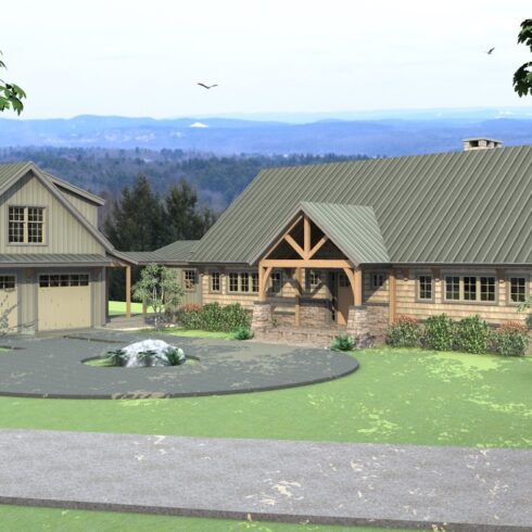 Ashuelot Lodge - Custom Panelized Timber Frame Mountain Lodge