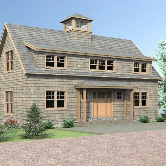 Panelized Post and Beam Cottage Barn Exterior Front