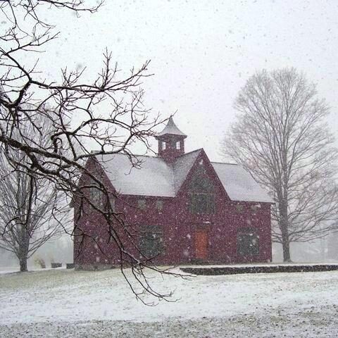 Barn House in Snow